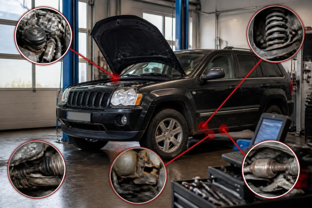 entdecken sie die häufigsten schwachstellen des jeep grand cherokee 3.0 crd. erfahren sie, welche probleme am modell auftreten können und wie sie diese erkennen und beheben.