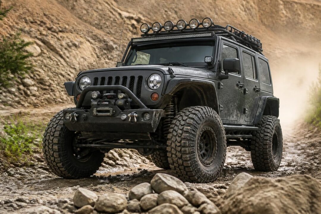 entdecken sie maßgeschneidertes jeep wrangler tuning mit fahrwerk, rädern und zubehör für optimale leistung im offroad-gelände und auf der straße.
